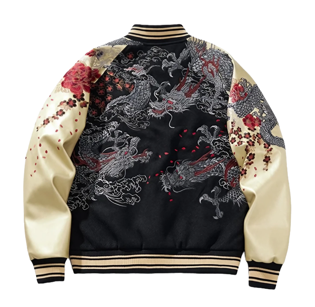 Dragon Rose Embroidery Jacket