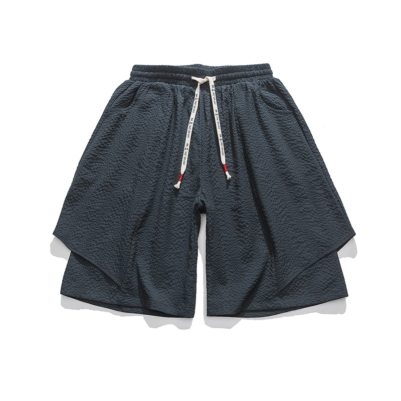 Japanese Retro Spliced Shorts