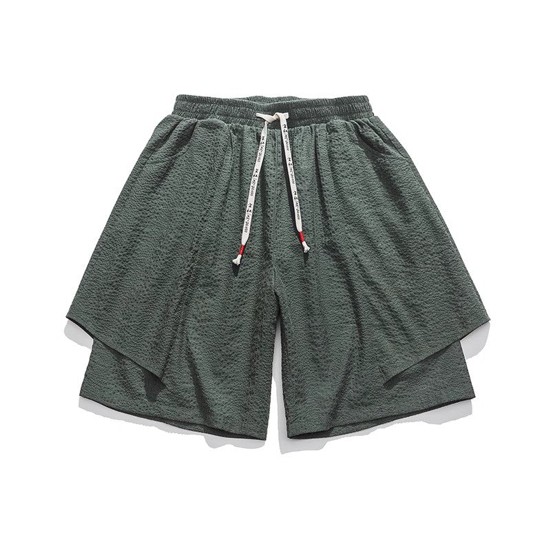 Japanese Retro Spliced Shorts
