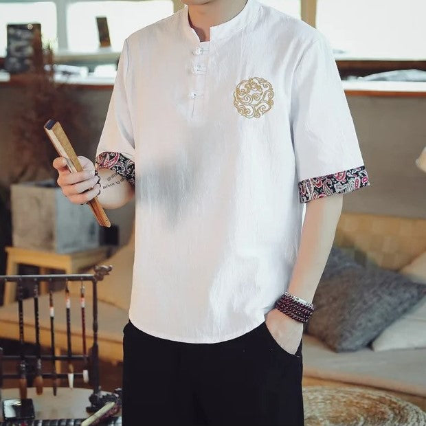 Japanese Style Summer Thin Shirt Cotton