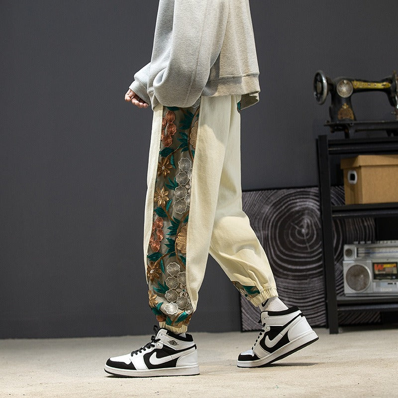 【mnem】Lovin' embroidery cotton pants mnem】Lovin' embroidery cotton pants (mnem/パンツ・ボトムス
