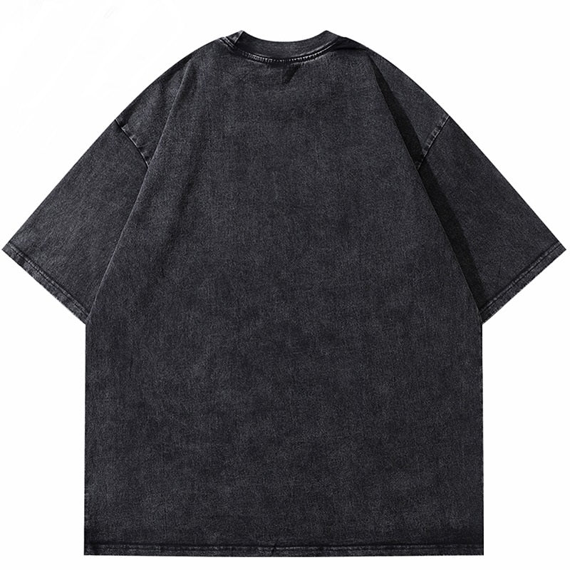 Washed T shirt Doberman Oversized