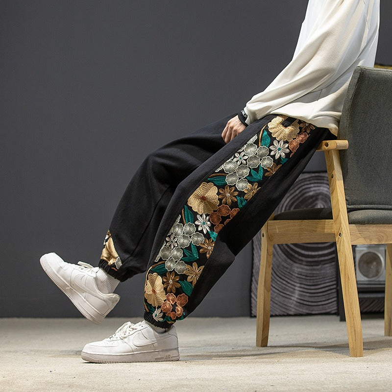Stylish embroidery pants