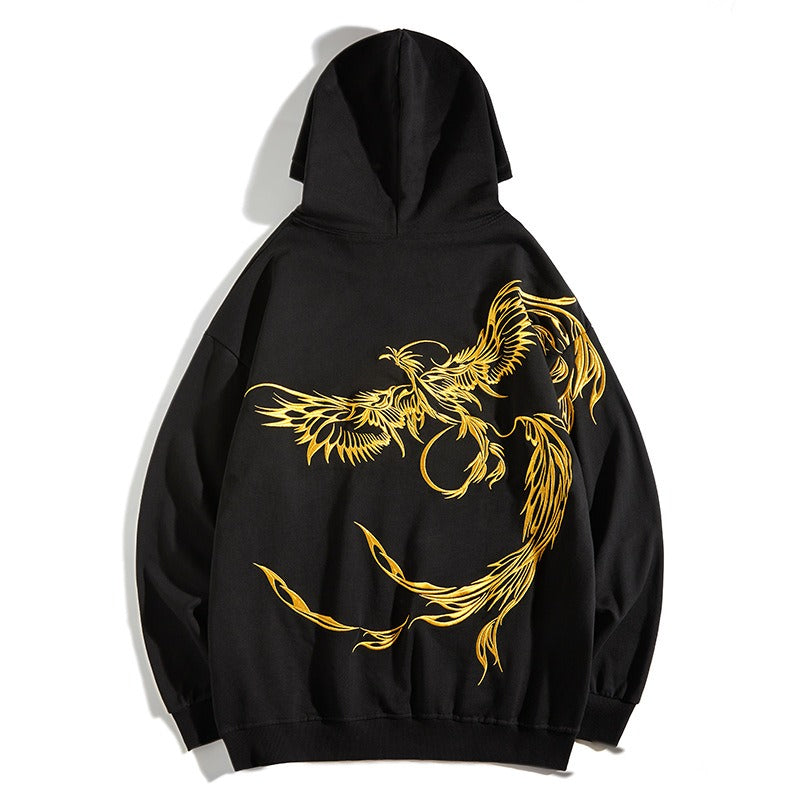 Phoenix embroidery hoodie