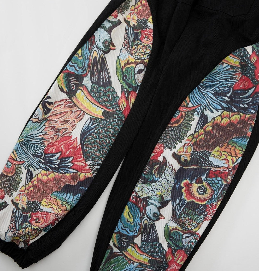 Cotton Pants - Colorful Animal Jungle Pattern