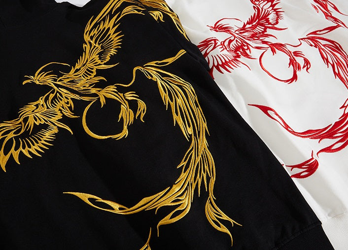 Golden Phoenix Embroidered Hoodie