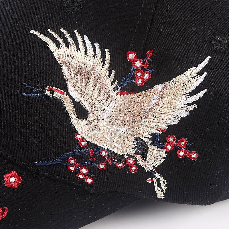 Embroidered Baseball Cap Crane