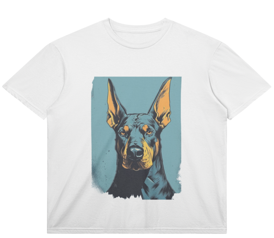 Cooler Dobermann - Normales Unisex-T-Shirt