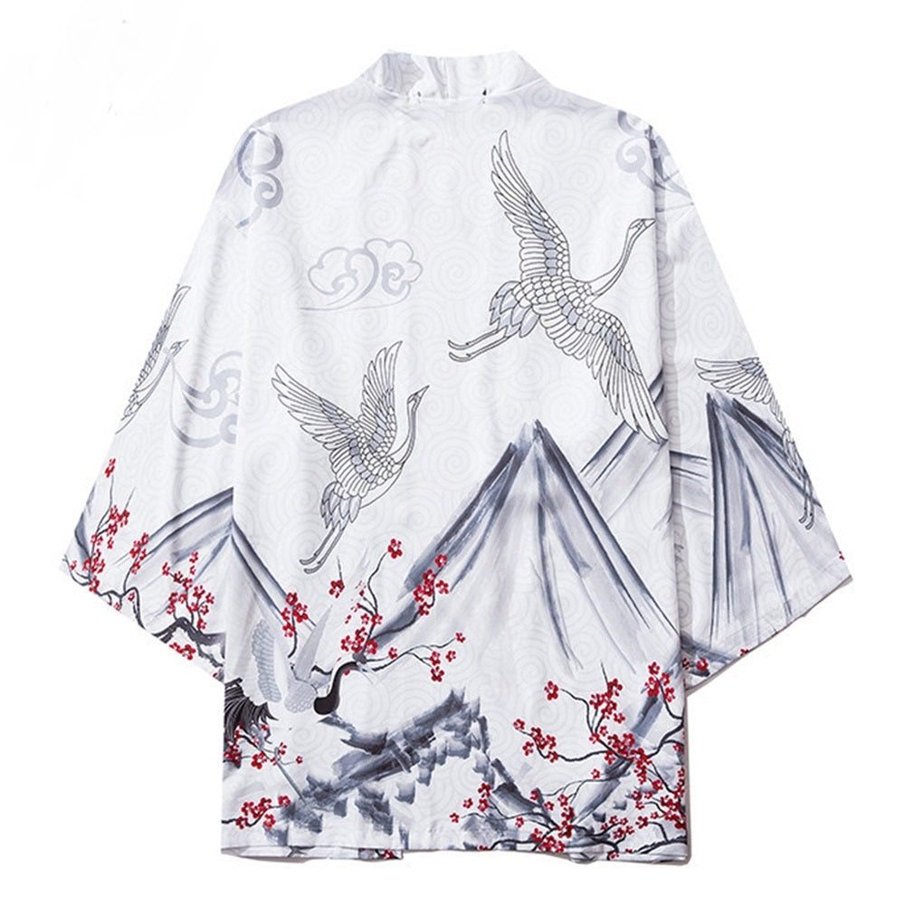 Crane robe kimono